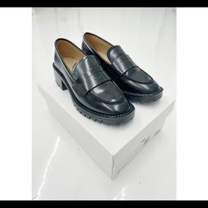 Other Stories Heeled Leather Penny Loafers, NEW!
